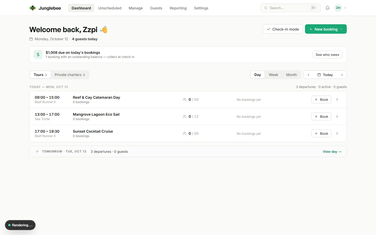 The new Junglebee dashboard