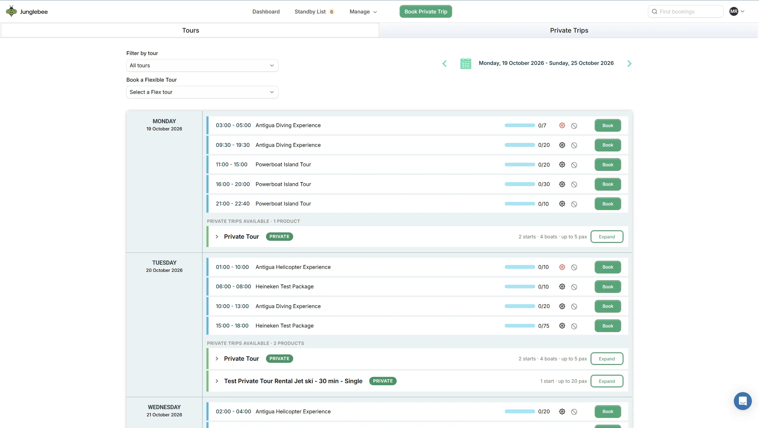 The Classic Junglebee dashboard